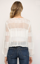 Load image into Gallery viewer, Ally | White Knitted Scoop Neck
