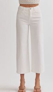 Natalie | Wide leg Pants | White