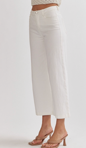 Natalie | Wide leg Pants | White