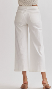 Natalie | Wide leg Pants | White