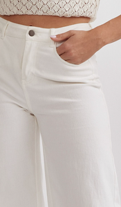 Natalie | Wide leg Pants | White