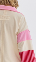 Load image into Gallery viewer, Pink Striped Rugby Sweater
