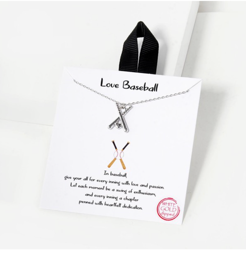 Love Baseball | Gift Necklace | Silver