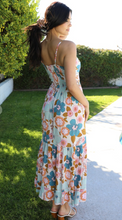 Load image into Gallery viewer, Penny | Blue Boho Floral Maxi Dress
