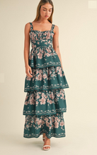 Load image into Gallery viewer, Hunter Floral Tiered Maxi Dress
