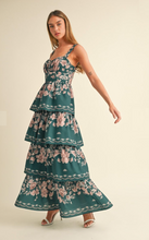 Load image into Gallery viewer, Hunter Floral Tiered Maxi Dress
