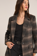 Load image into Gallery viewer, Kingston Relaxed Plaid Blazer | Latte
