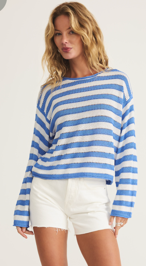Prado Striped Sweater | Blue