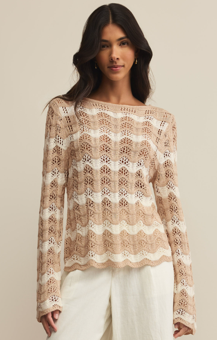 Azura Crochet Sweater | Panna Cotta