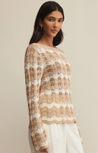 Load image into Gallery viewer, Azura Crochet Sweater | Panna Cotta
