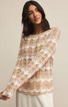 Load image into Gallery viewer, Azura Crochet Sweater | Panna Cotta
