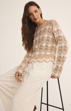 Load image into Gallery viewer, Azura Crochet Sweater | Panna Cotta

