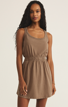 Load image into Gallery viewer, Keegan Knit Denim Mini Dress | Iced Coffee
