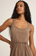 Load image into Gallery viewer, Keegan Knit Denim Mini Dress | Iced Coffee
