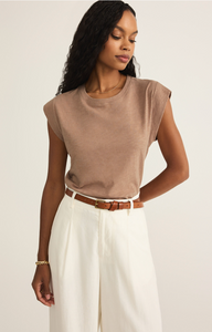Camino Slub Top | Ice Coffee