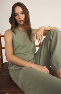 Scout Jersey Flare Pant | Avocado
