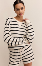 Load image into Gallery viewer, Stand Out Striped Sweatshirt | Crystal White
