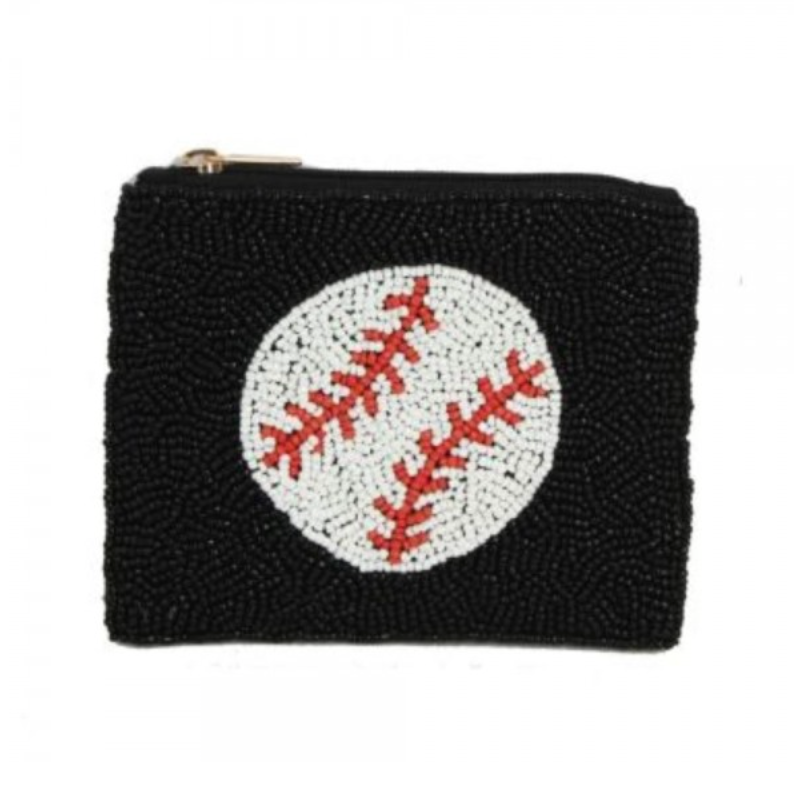 Baseball Seed Beaded Canvas Bag