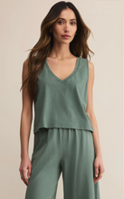 Load image into Gallery viewer, Sloane Jersey V neck Tank | Hunter
