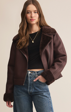 Load image into Gallery viewer, Locklin Sherpa Jacket | Chocolate Cherry

