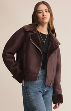 Load image into Gallery viewer, Locklin Sherpa Jacket | Chocolate Cherry
