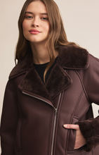 Load image into Gallery viewer, Locklin Sherpa Jacket | Chocolate Cherry
