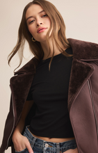 Load image into Gallery viewer, Locklin Sherpa Jacket | Chocolate Cherry
