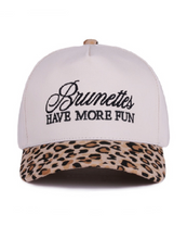 Load image into Gallery viewer, Brunettes Have More Fun Hat | Cheetah
