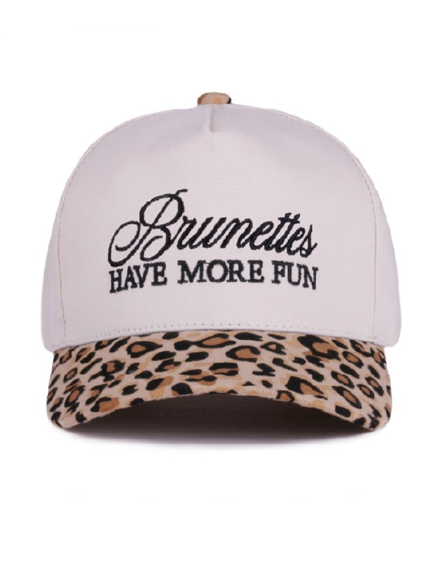 Brunettes Have More Fun Hat | Cheetah