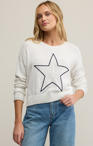 Sienna STAR Sweater | White