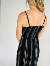Load image into Gallery viewer, Embroidered Striped Twist Front Dress
