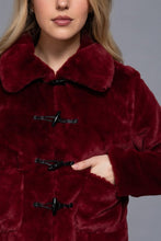 Load image into Gallery viewer, Coats &amp; Jackets Freya |Toggle Button Fur Duffle Jacket
