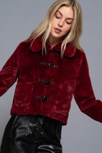 Load image into Gallery viewer, Coats &amp; Jackets Freya |Toggle Button Fur Duffle Jacket
