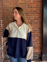 Load image into Gallery viewer, Sweater Glo Colorblock Pullover | Coffee
