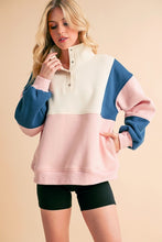 Load image into Gallery viewer, Sweater Glo Colorblock Pullover | Navy Pink
