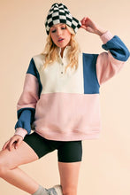 Load image into Gallery viewer, Sweater Glo Colorblock Pullover | Navy Pink
