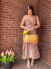 Load image into Gallery viewer, Dresses Olivia | Twist Front Floral Midi Dress
