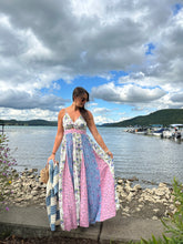 Load image into Gallery viewer, Dresses Periwinkle | Cotton Candy Floral Twist Maxi
