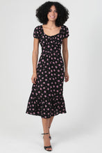 Load image into Gallery viewer, Dresses Short Sleeve Ruffle Trim Midi Dress
