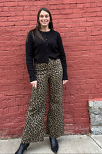 Load image into Gallery viewer, Denim Jessie Cheetah Denim | Stretch Wide Leg Pants
