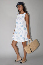 Load image into Gallery viewer, Sea Shell Print Shift Dress: Off White / S
