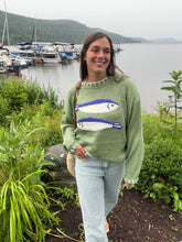 Load image into Gallery viewer, Sweater Fish Knit Sweater | Sage Green
