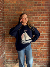 Load image into Gallery viewer, Sweater Sailboat Fuzzy Sweater
