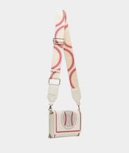 Load image into Gallery viewer, GRAND SLAM WALLET ON CHAIN CREAM | Betsy Johnson ⚾️&nbsp;

Score big with this baseball-themed GRAND SLAM WALLET ON CHAIN in CREAM! Crafted in cream with a sporty vibe, it features multiple card slots to keep your essentials organized and ready for game day. The crossbody chain design lets you keep your cards and cash secure while keeping your hands free. Perfect for fans who want to bring their love of the game everywhere they go.
