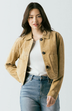 Load image into Gallery viewer, Coats &amp; Jackets CINNAMON CRUNCH JACKET | Real Suede Cropped Blazer
