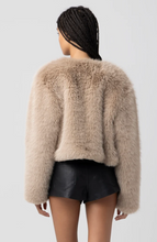Load image into Gallery viewer, Coats &amp; Jackets Paris | Collarless Faux Fur Jacket
