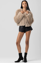 Load image into Gallery viewer, Coats &amp; Jackets Paris | Collarless Faux Fur Jacket
