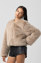 Load image into Gallery viewer, Coats &amp; Jackets Paris | Collarless Faux Fur Jacket
