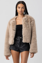 Load image into Gallery viewer, Coats &amp; Jackets Paris | Collarless Faux Fur Jacket
