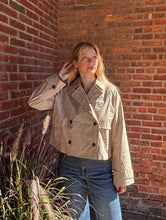 Load image into Gallery viewer, Coats &amp; Jackets Clara | Notch Collar Cropped Trench Jacket
